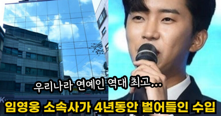 “우리나라 연예인 역대 최고…”임영웅의 소속사가 4년동안 벌어들인 수입의 액수